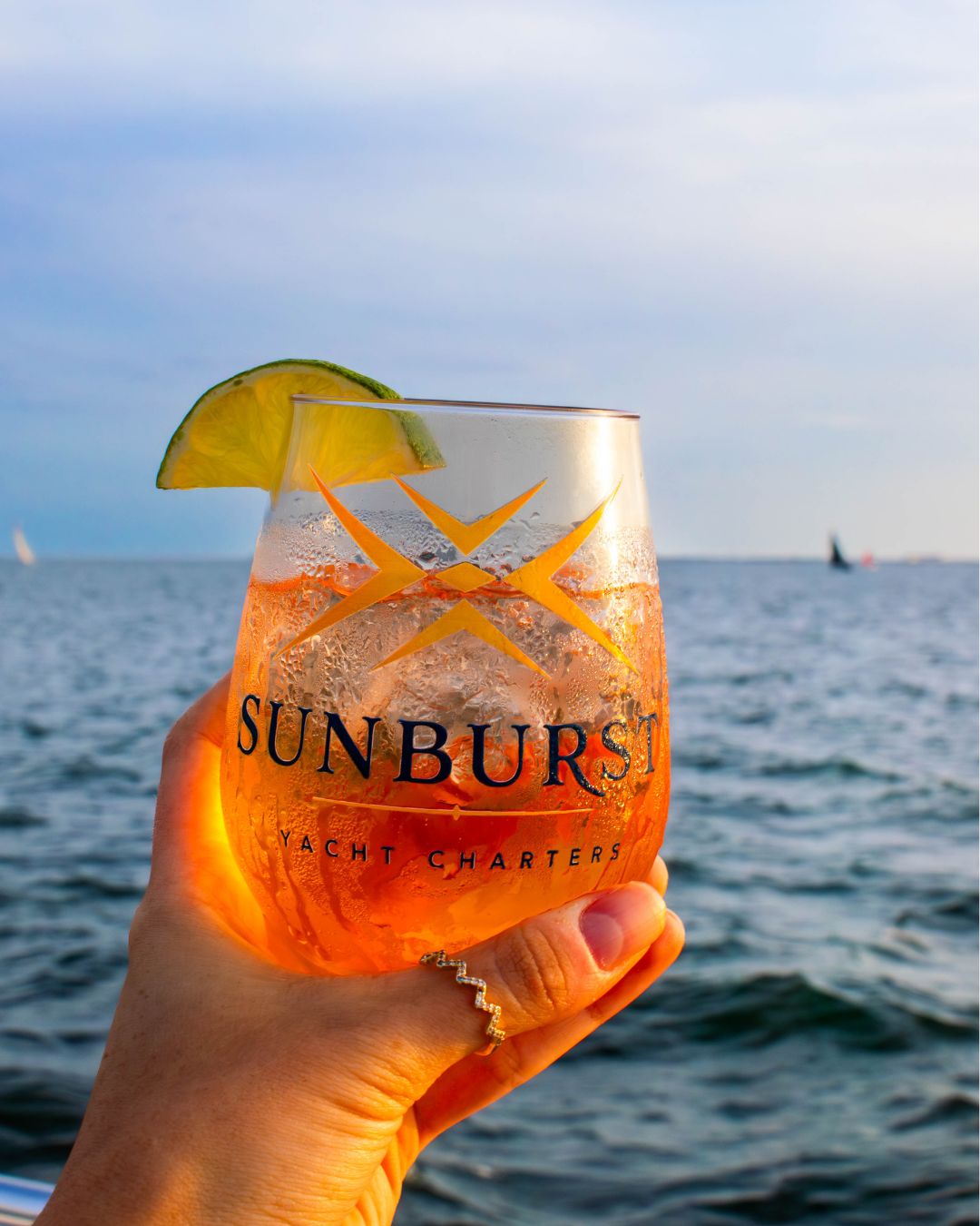 Cocktails on Sunburst Yacht Charters
